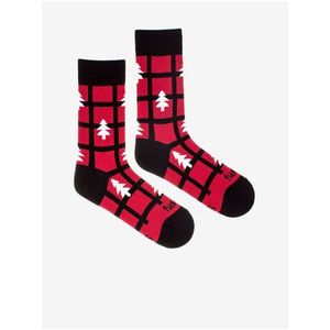 Ponožky pre ženy Fusakle - červená, čierna vyobraziť