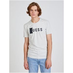 Krémové pánske tričko Guess Belty vyobraziť