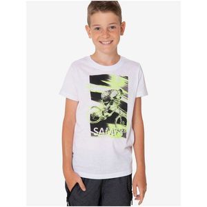 Biele chlapčenské tričko s potlačou SAM 73 vyobraziť