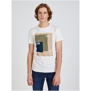 Béžové pánske tričko Tom Tailor Denim vyobraziť
