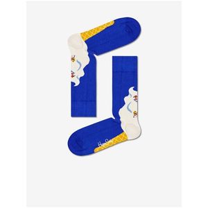 Bielo-modré ponožky so zimným motívom Happy Socks vyobraziť