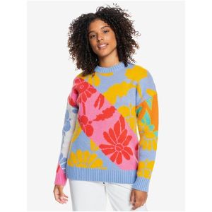 Svetlomodrý dámsky vzorovaný sveter s prímesou vlny Roxy vyobraziť