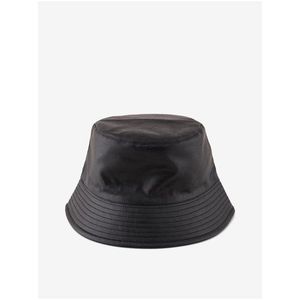 Čierny dámsky koženkový klobúk Pieces Augusta vyobraziť