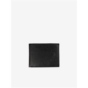 Čierna pánska kožená peňaženka U.S. Polo Assn. vyobraziť