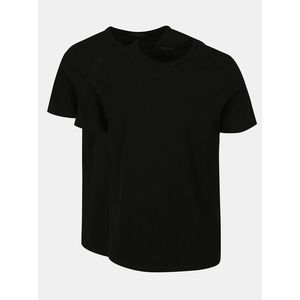 Súprava dvoch čiernych basic tričiek s krátkym rukávom Jack & Jones Basic vyobraziť
