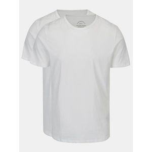 Súprava dvoch bielych basic tričiek s krátkym rukávom Jack & Jones Basic vyobraziť