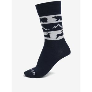 Sivo-modré unisex ponožky s motívom zvierat Fusakle Vysoké Tatry vyobraziť