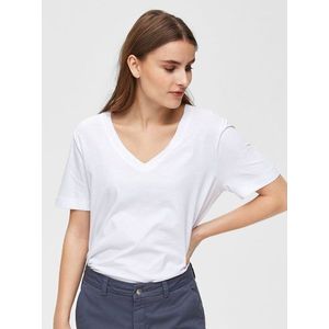 Biele basic tričko Selected Femme Standard vyobraziť