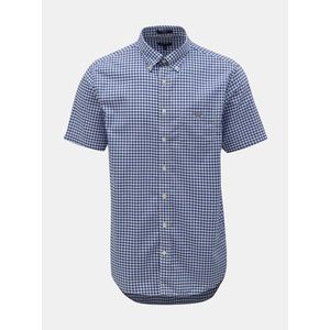 Bielo–modrá kockovaná regular fit košeľa GANT vyobraziť