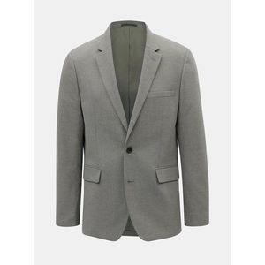 Sivé oblekové tailored fit sako Burton Menswear London vyobraziť