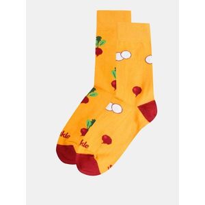 Žlté vzorované ponožky Fusakle Reďkvička vyobraziť