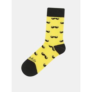 Žlté vzorované ponožky Fusakle Fúzač žltý vyobraziť