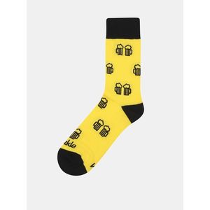 Žlté vzorované ponožky Fusakle Na zdravi vyobraziť