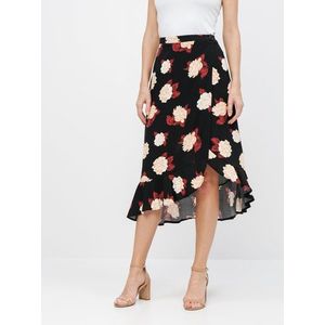 Čierna kvetovaná zavinovacia sukňa Miss Selfridge vyobraziť