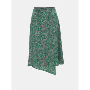 Zelená vzorovaná zavinovacia sukňa Miss Selfridge vyobraziť