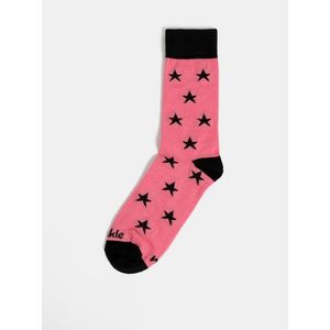 Rúžové dámské vzorované ponožky Fusakle Hviezda vyobraziť