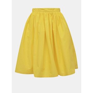 Žltá bodkovaná kruhová sukňa MONLEMON vyobraziť
