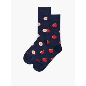 Tmavomodré vzorované ponožky Fusakle Jablko vyobraziť