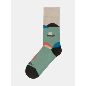Zelené vzorované ponožky Fusakle Na priehrade vyobraziť