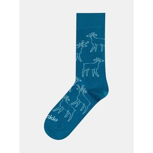 Modré vzorované ponožky Fusakle Srnky vyobraziť