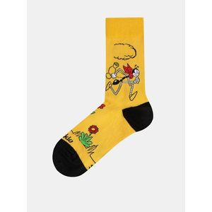 Horčicové vzorované ponožky Fusakle Ferdo Mravec vyobraziť