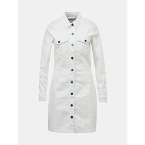 Biele rifľové košeľové šaty Jacqueline de Yong Sanna vyobraziť