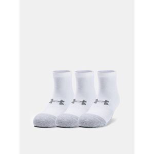 Sada tří párů bílých ponožek Heatgear Under Armour vyobraziť