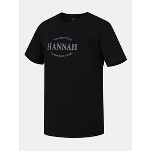 Čierne pánske tričko s potlačou Hannah Waldorf vyobraziť