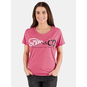 Ružové dámske tričko s potlačou SAM 73 vyobraziť
