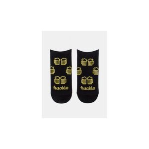 Čierne vzorované členkové ponožky Fusakle Na zdravie vyobraziť