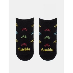 Čierne vzorované členkové ponožky Fusakle Cyklista vyobraziť