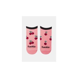 Ružové vzorované členkové ponožky Fusakle Čerešňa vyobraziť