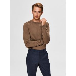 Hnedý basic sveter Selected Homme Berg vyobraziť