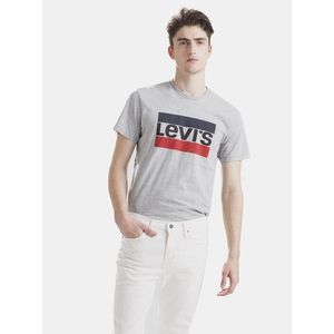 Šedé pánske tričko s potlačou Levi's® vyobraziť