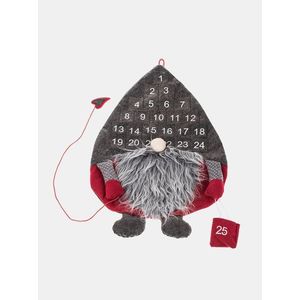 Šedý závesný adventný kalendár v tvare vianočného škriatka Dakls vyobraziť