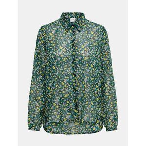 Zelená kvetovaná priesvitná košeľa Jacqueline de Yong vyobraziť