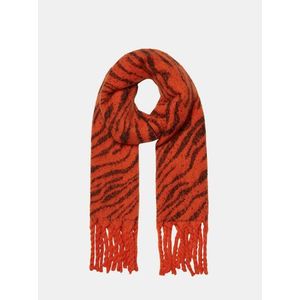 Červený šál so zebrím vzorom VERO MODA vyobraziť