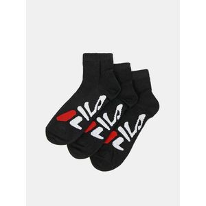 Sada troch párov čiernych dámskych členkových ponožiek FILA vyobraziť