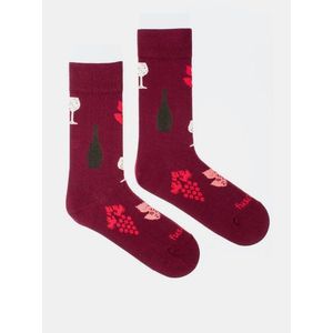Vínové vzorované ponožky Fusakle Víno vyobraziť