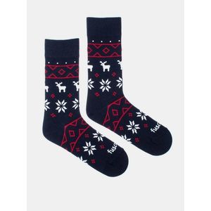 Tmavomodré vzorované ponožky Fusakle Zimník vyobraziť