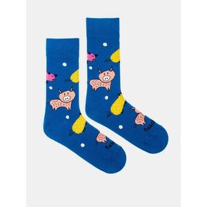 Modré vzorované ponožky Fusakle Zlaté prase vyobraziť