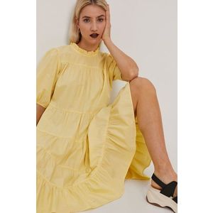 Šaty Y.A.S žltá farba, mini, áčkový strih vyobraziť