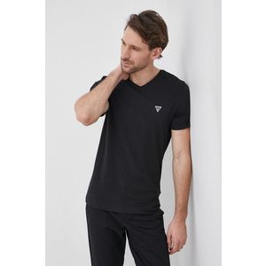 Tričko Guess (2-pak) pánske, čierna farba, jednofarebné vyobraziť