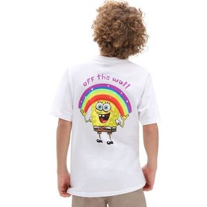 Detské tričko Vans x Spongebob biela farba, s potlačou vyobraziť