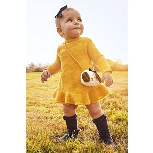 Dievčenské šaty s kabelkou Mayoral oranžová farba, mini, áčkový strih vyobraziť