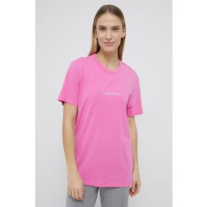 Pyžamové tričko Calvin Klein Underwear ružová farba vyobraziť