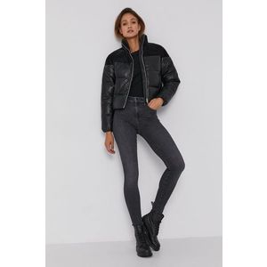 Bunda Calvin Klein Jeans dámska, čierna farba, zimná vyobraziť