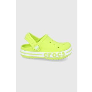 Detské šľapky Crocs zelená farba vyobraziť