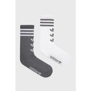 Ponožky adidas Originals (2-pack) HC9526 biela farba vyobraziť