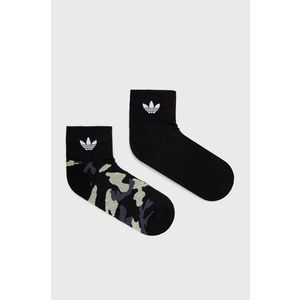 Ponožky adidas Originals (2-pack) HC9528 čierna farba vyobraziť